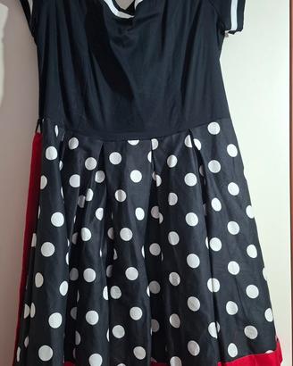 abito stile vintage a pois anni 50 
