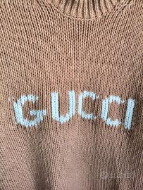 Maglione in lana Gucci  con logo frontale