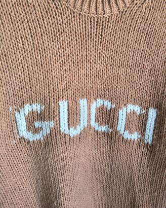 Maglione in lana Gucci  con logo frontale