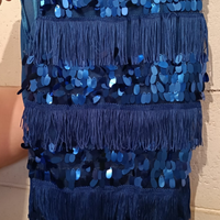 Vestito Charleston più fascia con piuma