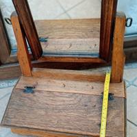 porta gioie in legno con specchiera 