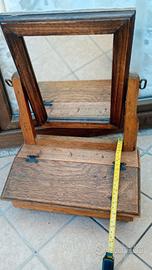 porta gioie in legno con specchiera 