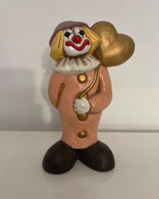 Pagliaccio THUN Vintage con Palloncino a Cuore Oro
