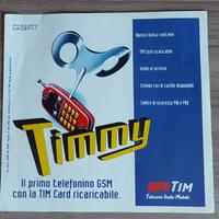 adesivo timmy "il primo telefonino GSM con la tim