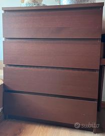 VENDUTO Cassettiera Ikea Malm 4 cassetti