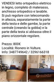 Letto ortopedico elettrico completo
