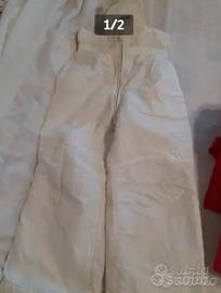 salopette da neve bianca marca Cacao