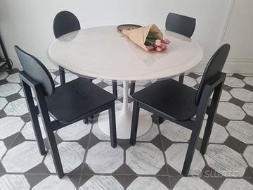 4 Sedie Cucina di Design Nere