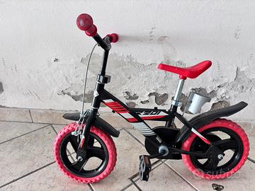 Bicicletta per Bambino 12pollici  Nero e Rosso