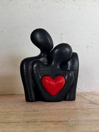 Statua 3D in PLA – Coppia con cuore rosso