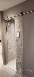 Porta scorrevole vetro Casali Albero binario inox