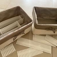 Ceste Contenitive porta ogg. +Organizer 33x23x16