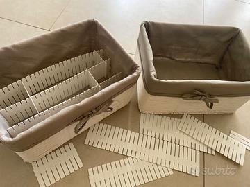 Ceste Contenitive porta ogg. +Organizer 33x23x16