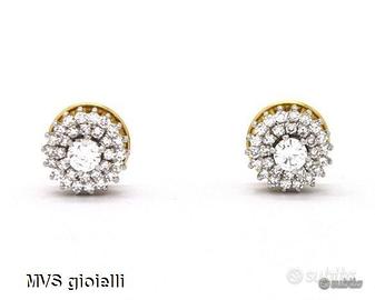 Orecchini con oro bianco e diamanti