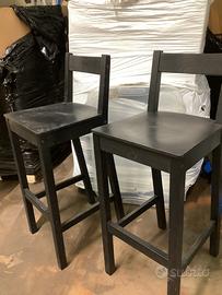 6 sgabelli alti neri