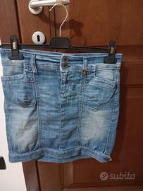 Gonna in denim marchio Sisley