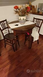 tavolo con sedie anni 50/60