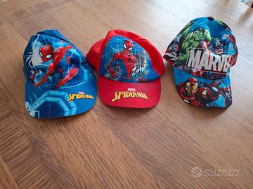 3 Cappellini Marvel Spiderman Hulk Capitan America