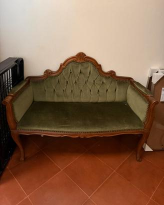 Divanetto velluto verde