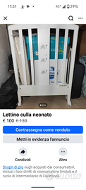 Letto culla neonato