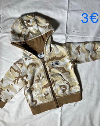 Felpa Adidas con cappuccio 12-18 mesi