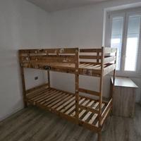 LETTO A CASTELLO IN LEGNO, CON SCALETTA