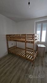 LETTO A CASTELLO IN LEGNO, CON SCALETTA