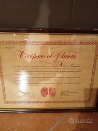 certificato al patriota 