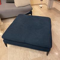 Pouf Nicoletti blu con spalliera (bubble)