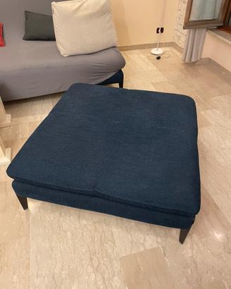 Pouf Nicoletti blu con spalliera (bubble)