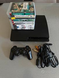PS3 Slim + controller originale Sony + 9 giochi