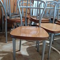 26 sedie legno e acciaio