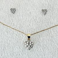 PARURE CUORE IN ORO 18 KT - collana e orecchini