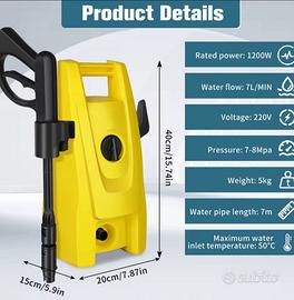 Idropulitrice NUOVA 420 litri ora 1200W