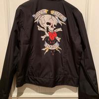 Gibbino nero con teschio con brillantini donna XL