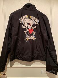 Gibbino nero con teschio con brillantini donna XL