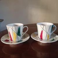 2 tazze industria ceramica vicentina art decò 