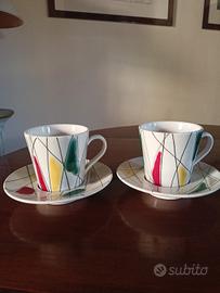 2 tazze industria ceramica vicentina art decò 