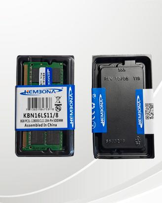 sodimm RAM 8GB DDR3 1600MHz Notebook Portatile