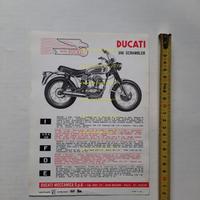 Ducati 350 SCRAMBLER 1970 depliant originale EPOCA