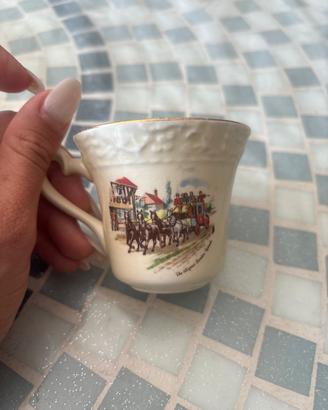 Set tazzine caffè vintage CCB Imperial Crown Ivory