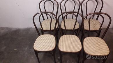 Nr. 6 sedie Tonet Colonia stile viennese