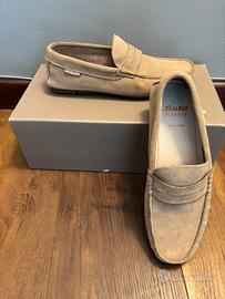 Mocassinin in vera Pelle biege BATA