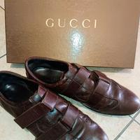 Scarpe Gucci originali in pelle marrone 37,5