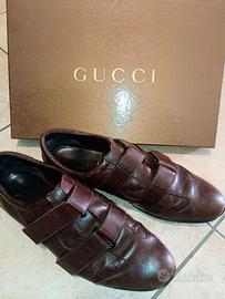 Scarpe Gucci originali in pelle marrone 37,5