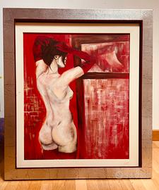 Dipinto a olio “Rosso silenzio”