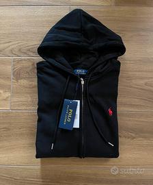 Felpa Ralph Lauren con cappuccio nera da uomo