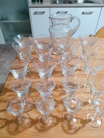 Set di calici  e caraffa art decò anni 40