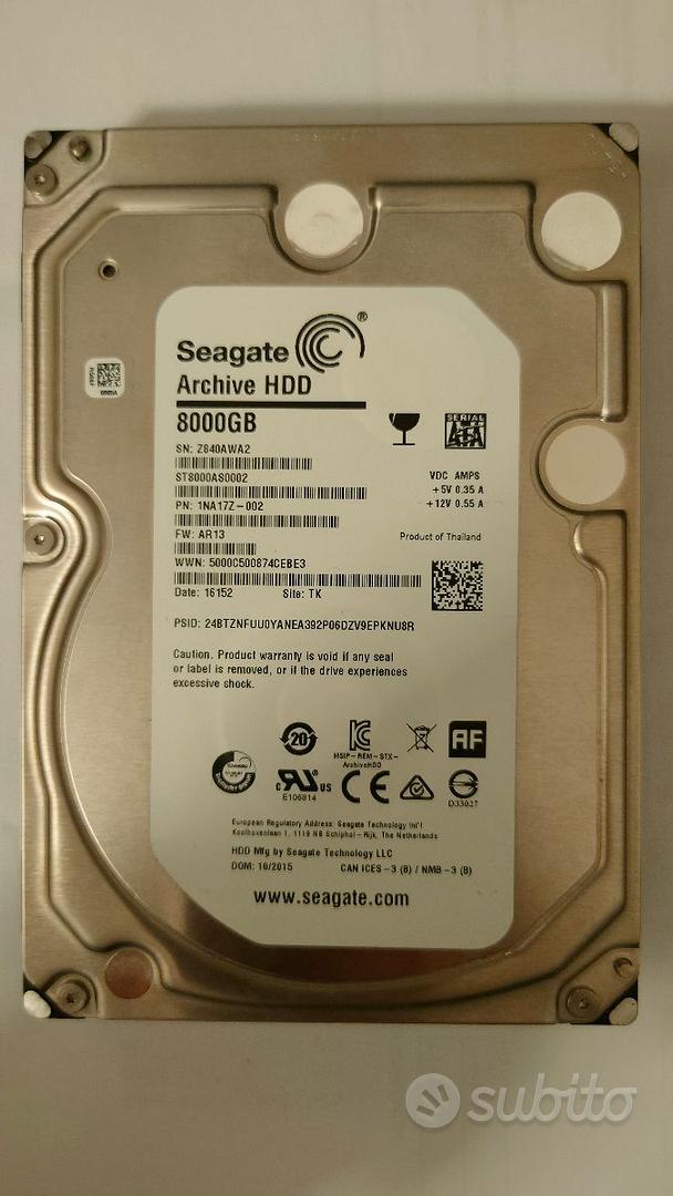 Seagate ST8000AS0002 HDD - 8 TB - buffer 128MB - Informatica In