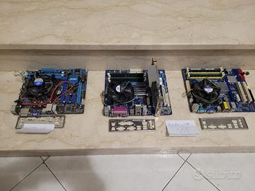 3 scheda madre  + processore ram da testare leggi